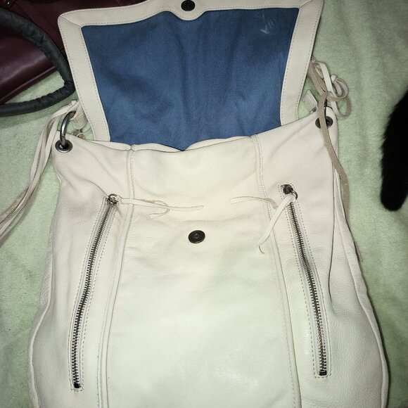 Christopher Kon Alanna Cream Colored Hobo Leather Bag - Picture 9 of 16